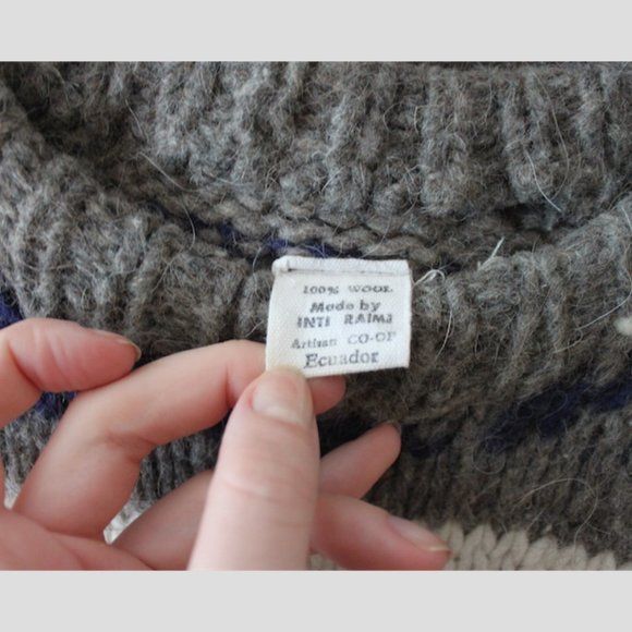 XL mens (or XXL Womens) 100% Wool Sweater - Picture 3 of 8